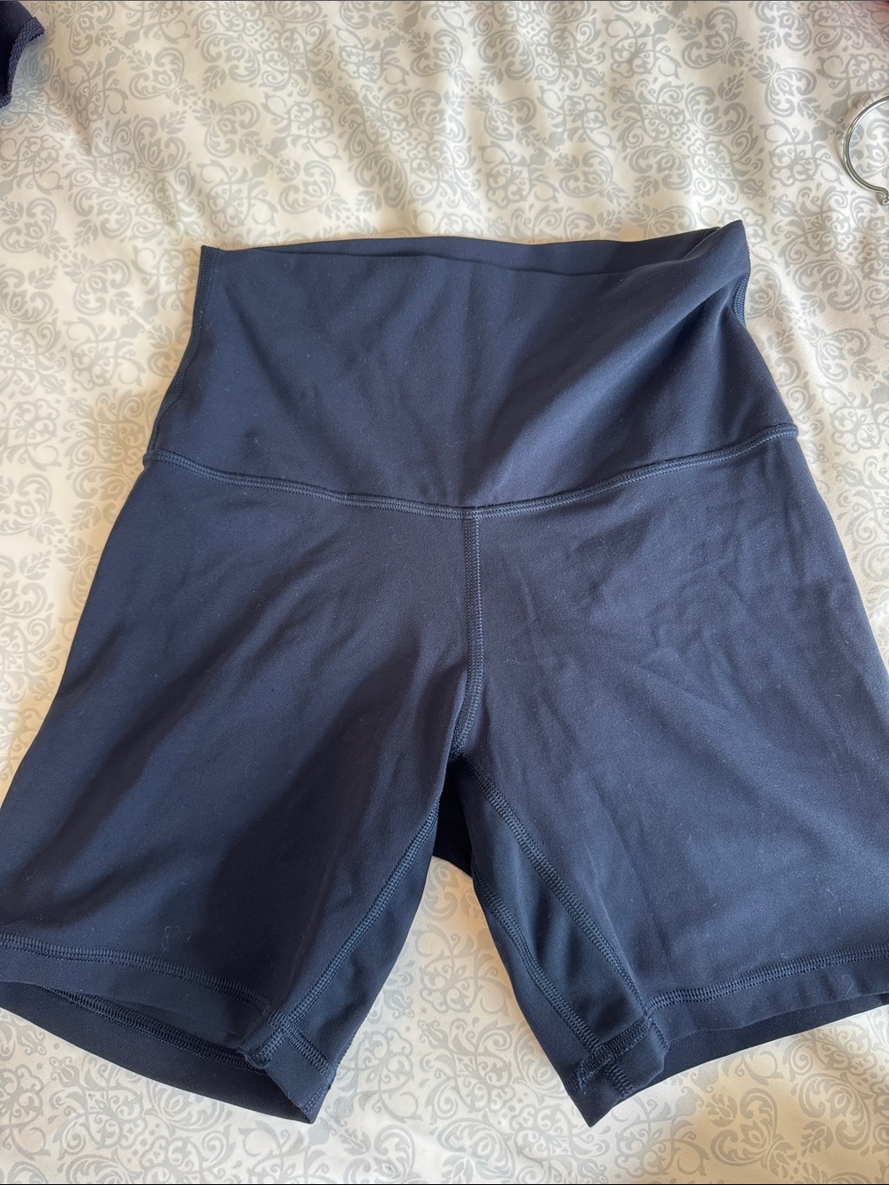 Lululemon Navy High-Rise Bike Shorts